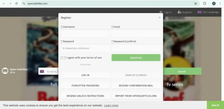 opensubtitle web sitesi