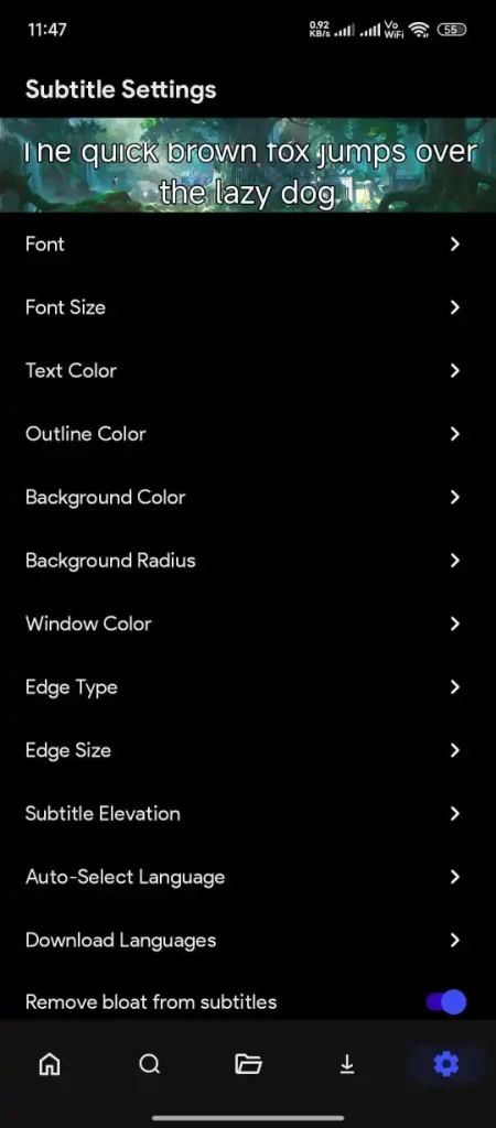 Cloudstream özelleştirilebilir altyazılar